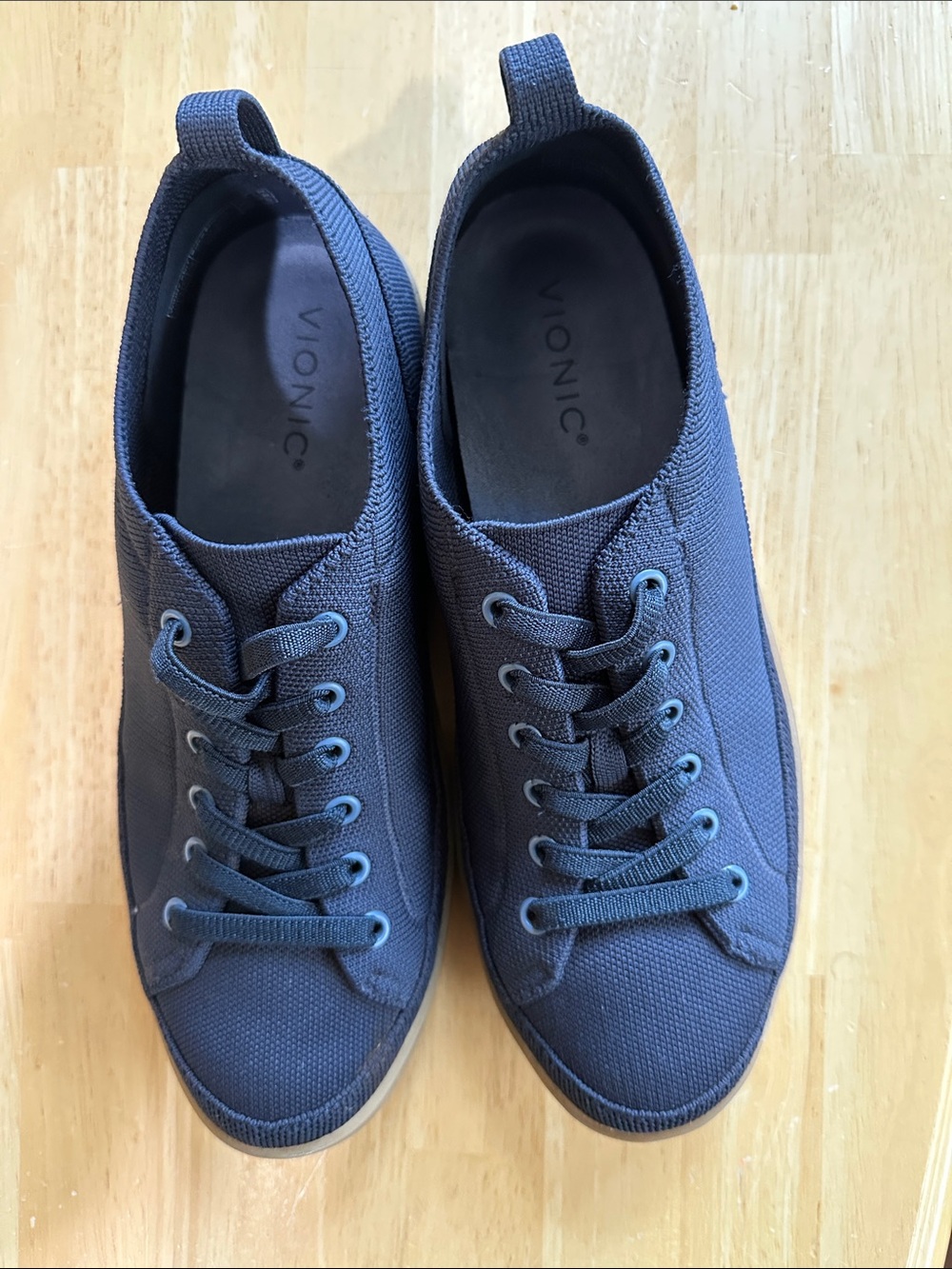 Vionic Women's Winny Knit Navy Lace-Up Athletic Sneakers